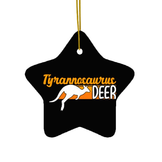 Funny Kangaroo Tyrannosaurus Deer Illustration for Ceramic Ornaments
