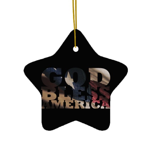 God Bless America Ceramic Ornaments