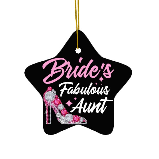Bridal Party Aunt Bride's Fabulous Aunt Ceramic Ornaments