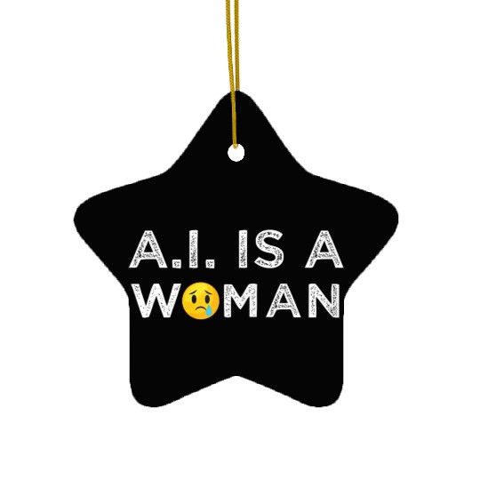 AI Woman Technology Computer Science Ceramic Ornaments
