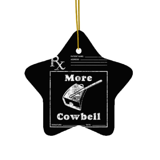 Funny Cowbell Novelty Comedy Ceramic Ornaments