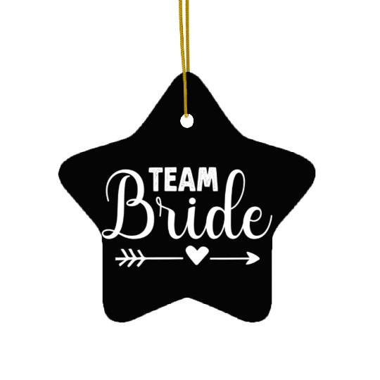 Team Bride Wedding Party Ceramic Ornaments