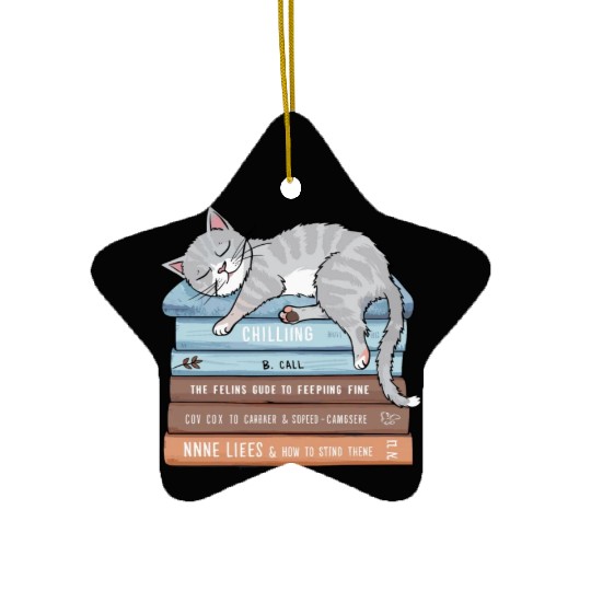 How to Chill Like a Cat Classic Ceramic Ornaments