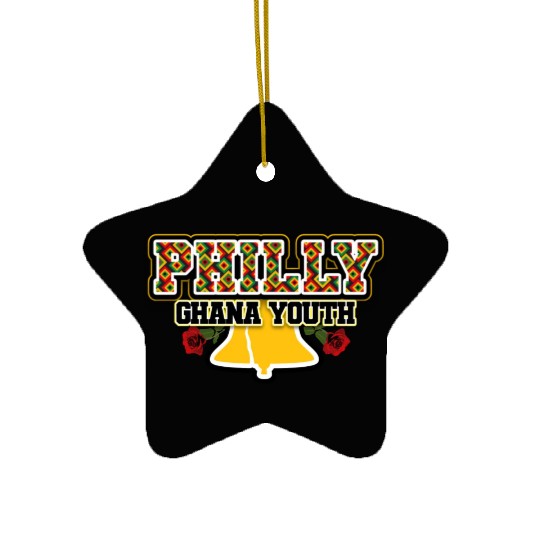 Philly Ghana Youth Bell Rose Ceramic Ornaments
