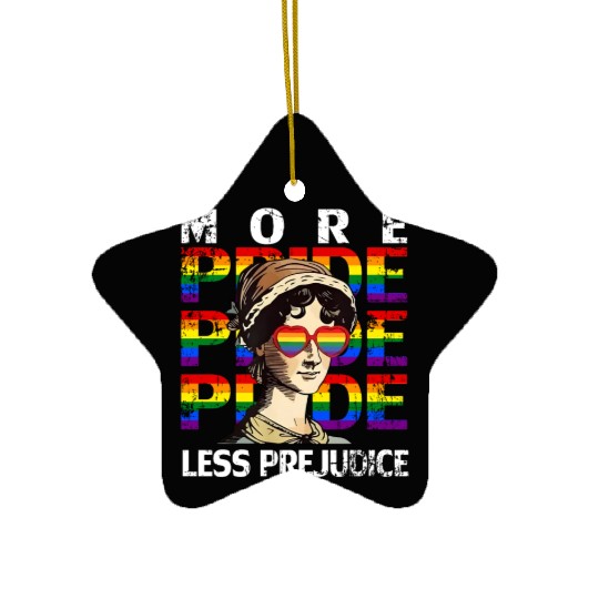 More Pride Less Prejudice Pride Month Ceramic Ornaments
