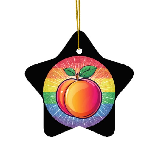 LGBTQ Peach Ceramic Ornaments