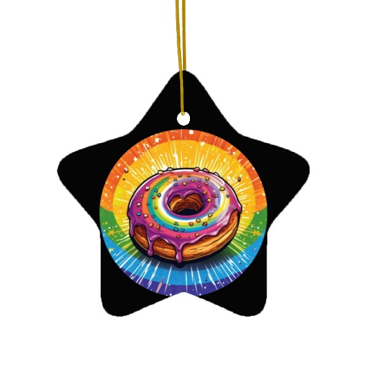 LGBTQ Donut Ceramic Ornaments