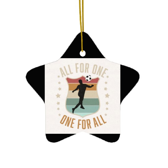 Soccer Team Spirit Ceramic Ornaments