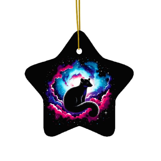 Cool Platypus Galaxy Space Art Ceramic Ornaments