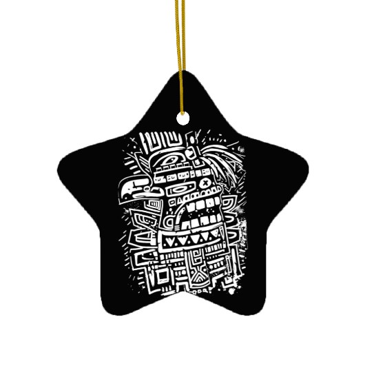 Aztec God Ancient Mythology Tezcatlipoca Eagle Ceramic Ornaments