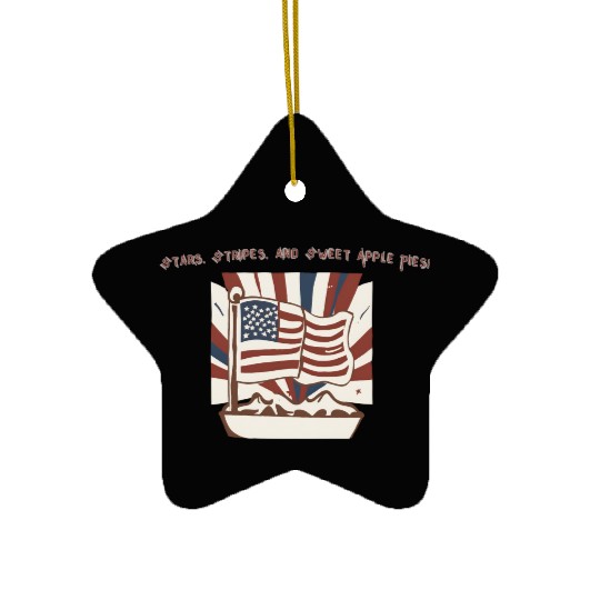 Stars, Stripes, and Sweet Apple Pies! Ceramic Ornaments