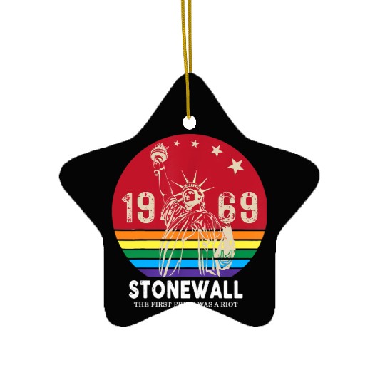 The First Pride Was A Riot 1969 Stonewall LGBTQ Ceramic Ornaments