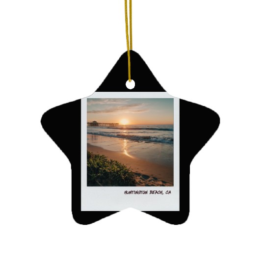 Mono Enterprises "Travels" Huntington Beach Ceramic Ornaments