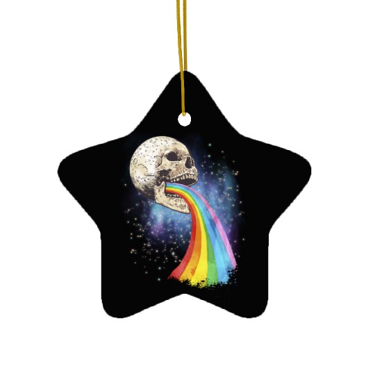 Goth Rock Satan Unicorn Festivals Death Metal Ceramic Ornaments