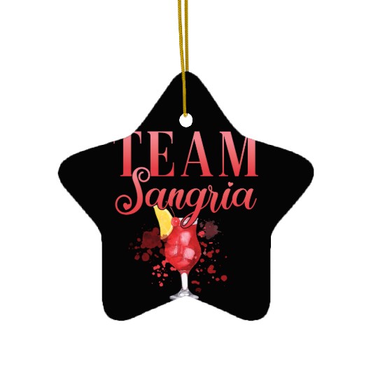 Cocktail Bartender Team Sangria Ceramic Ornaments