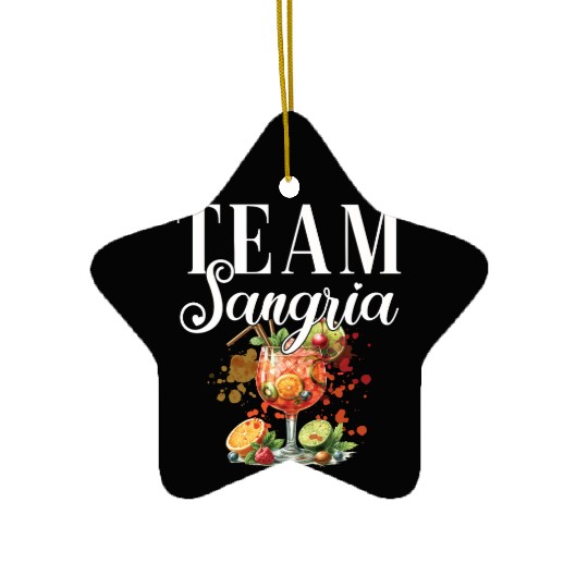 Cocktail Bartender Team Sangria Ceramic Ornaments