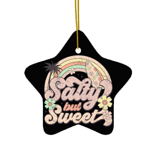 Salty but Sweet - Retro Summer Design Ceramic Ornaments