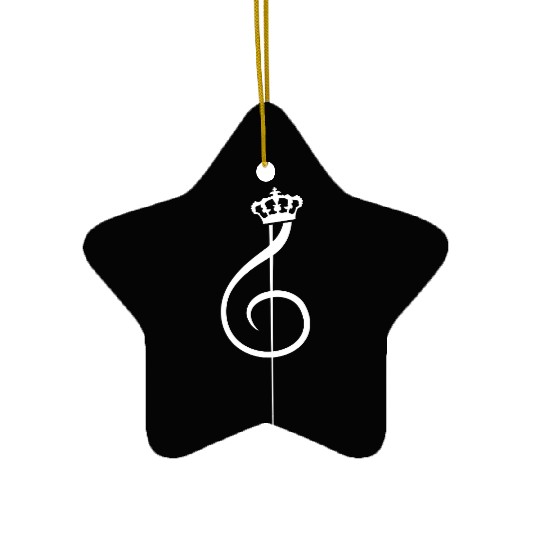 Crown Music Clef Note King Queen Prince Princess Ceramic Ornaments