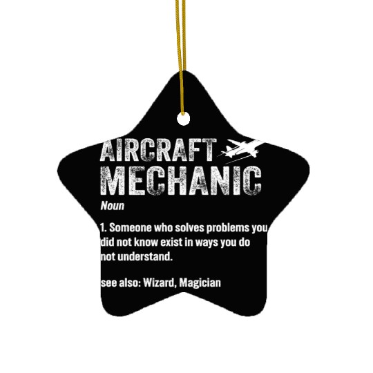 Aircraft Mechanic Funny Pilot & Aviation Airplane Ceramic Ornaments