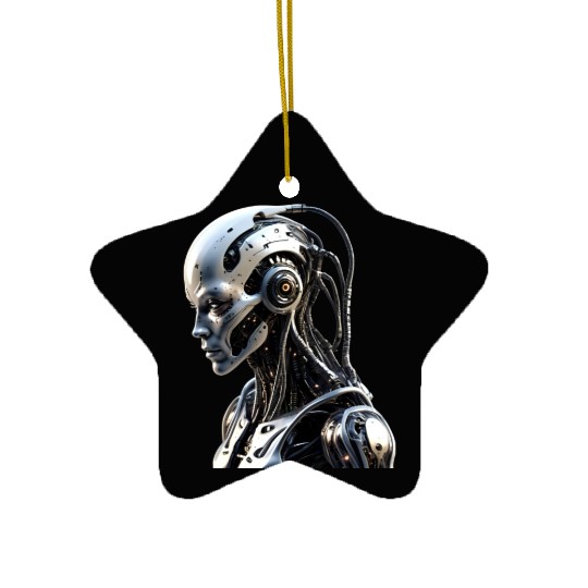 Cyborg Robot Milton Ceramic Ornaments