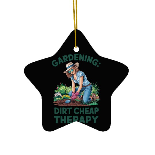 Funny Gardening Quote Ceramic Ornaments
