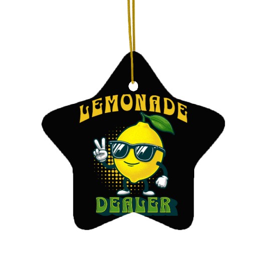 Lemonade Dealer Lemon Juice Stand Store Staff Ceramic Ornaments