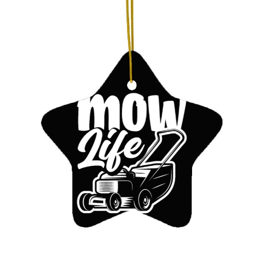 Landscaper Gardener Lawn Mowing Life Ceramic Ornaments