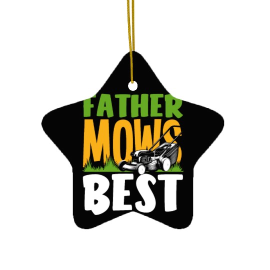 Landscaper Gardener Dad Lawn Mowing Ceramic Ornaments