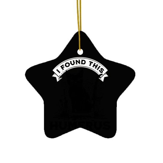 I Found This Humerus Black Cat With Human Bone Ceramic Ornaments