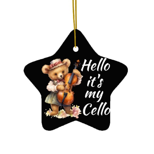 Hello it's my Cello Orchestra Musicians Ceramic Ornaments