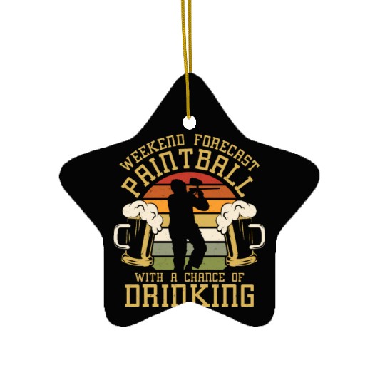 Weekend Forecast Paintball Paintball Tactical Pla Ceramic Ornaments