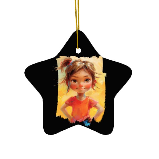 confidence with bold paint strokes and fearless Ceramic Ornaments