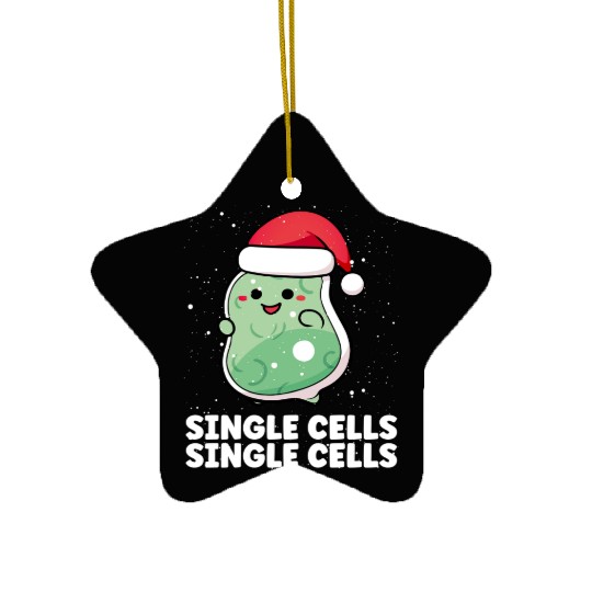 Christmas Single Cells Scientist Santa Claus Ceramic Ornaments