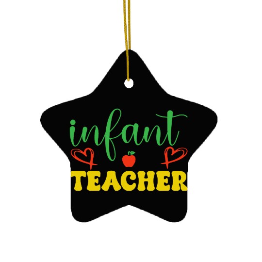 infant teacher Ceramic Ornaments