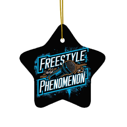 Epic Lyrical Battle of the Titans: Hip Hop Rap Ceramic Ornaments