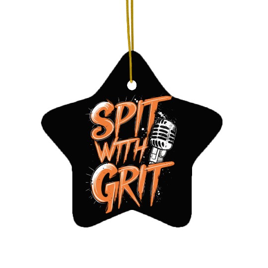 Epic Lyrical Battle of the Titans: Hip Hop Rap Ceramic Ornaments