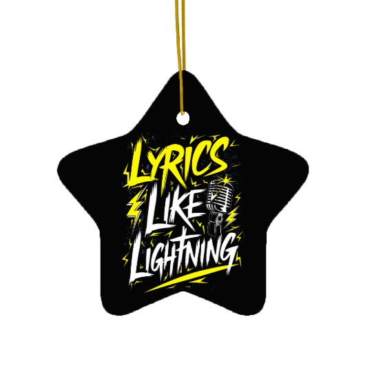 Epic Lyrical Battle of the Titans: Hip Hop Rap Ceramic Ornaments