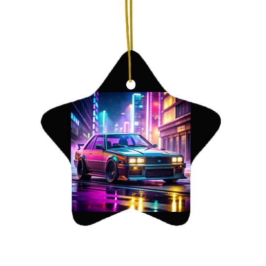 gta 5 drift car cyberpunk Ceramic Ornaments
