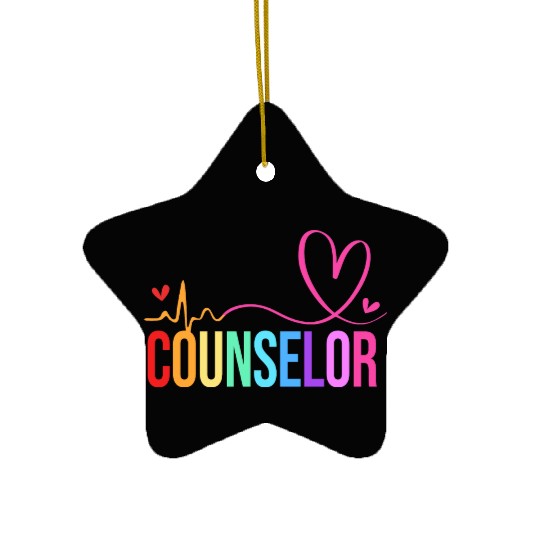 Retro Counseling Awareness School Counselor Ceramic Ornaments