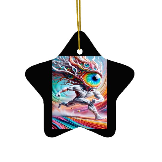 The Hunter Eye Going To Devil Fighting Ceramic Ornaments