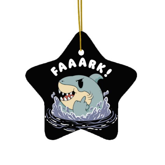 Faaark, Funny Shark Ceramic Ornaments