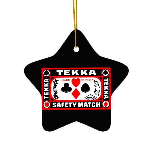 Indian Safety Matches Matchbox Art Suits of Poker Ceramic Ornaments