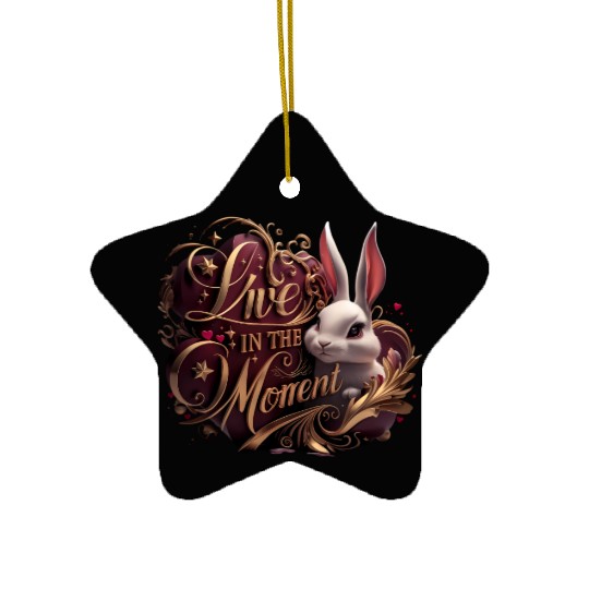 Live in the Moment,Present Life Ceramic Ornaments