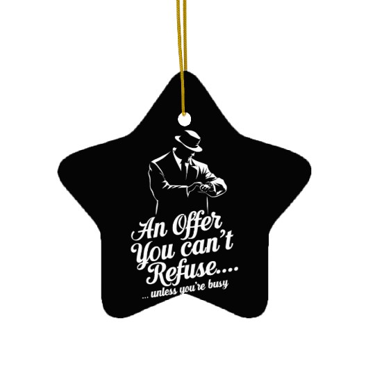 Mobster Gangster Mafia Organized Crime Boss Ceramic Ornaments