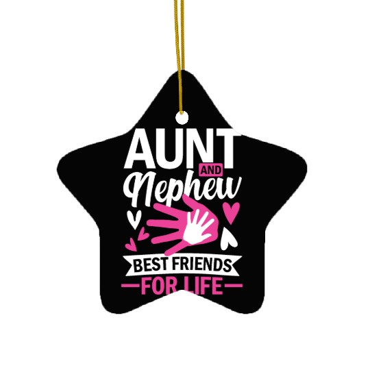 aunt and nephew best friends for life Ceramic Ornaments