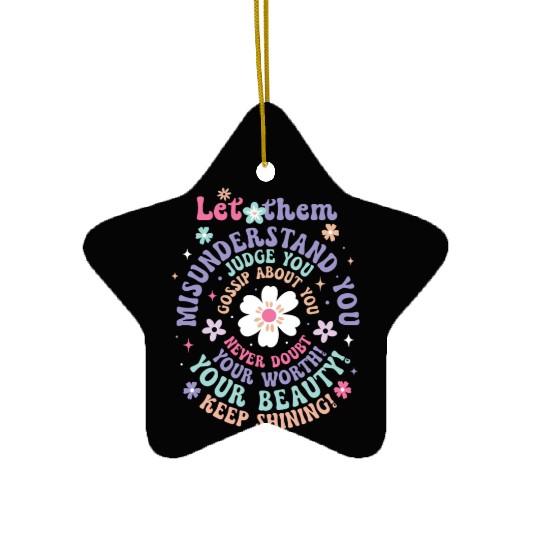 Let Them, Back To School Ceramic Ornaments,
