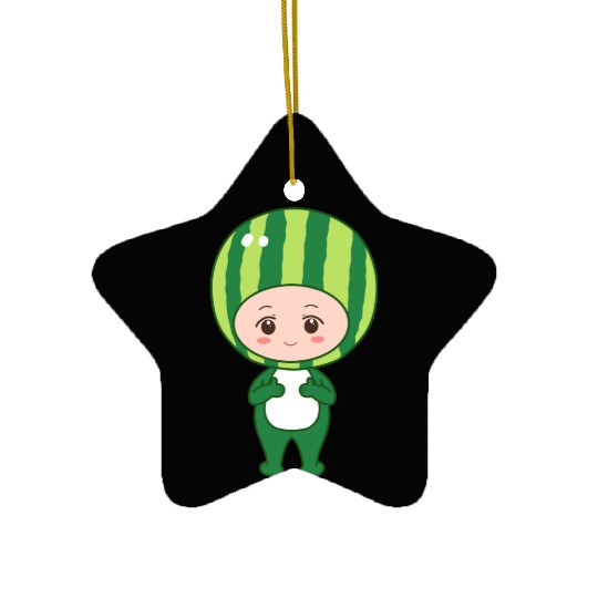 back to school watermelon Ceramic Ornaments