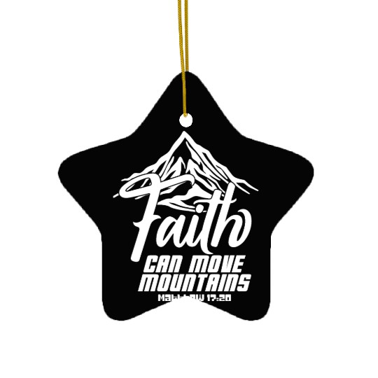 Faith Can Move Mountains Love Jesus Christian Ceramic Ornaments