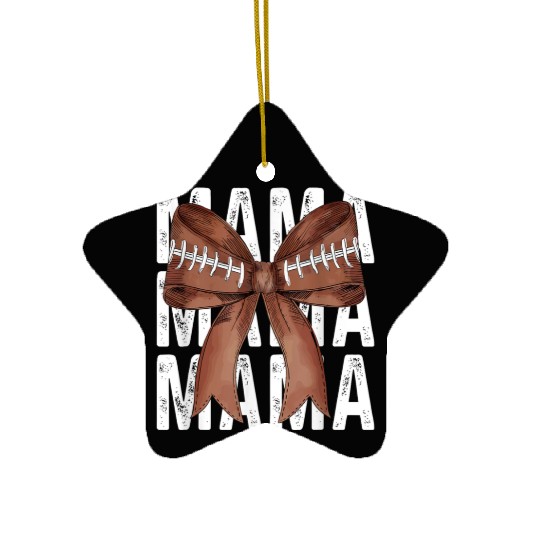 Coquette Football Mama Game Day Football Season Mo Ceramic Ornaments