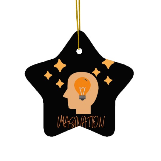 Imagination and Creative Mind with Lightbulb Ceramic Ornaments